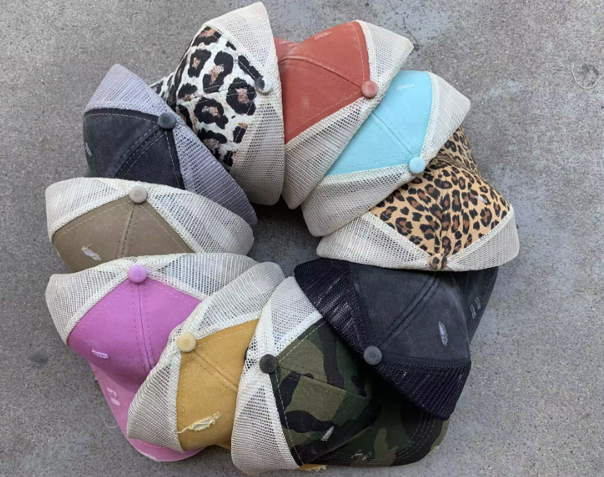 Ponytail Hat- Cross back