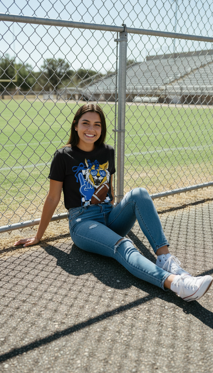 Wildcats Football Theme Adult Shirt