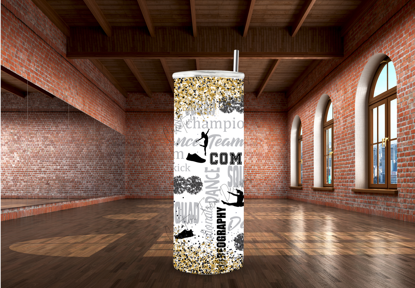 20oz Dance Theme Tumbler