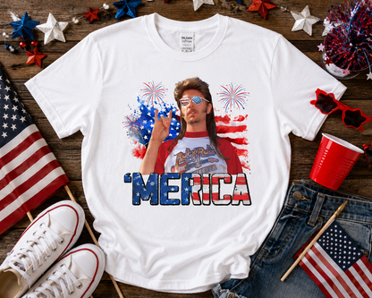 Joe Dirt 'Merica Patriotic Graphic T-Shirt | Funny 4th of July Unisex Tee