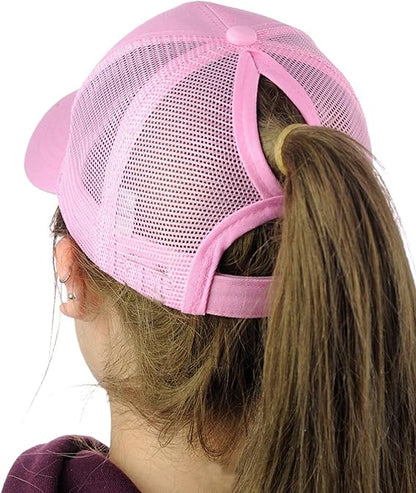 Ponytail Hat- Cross back