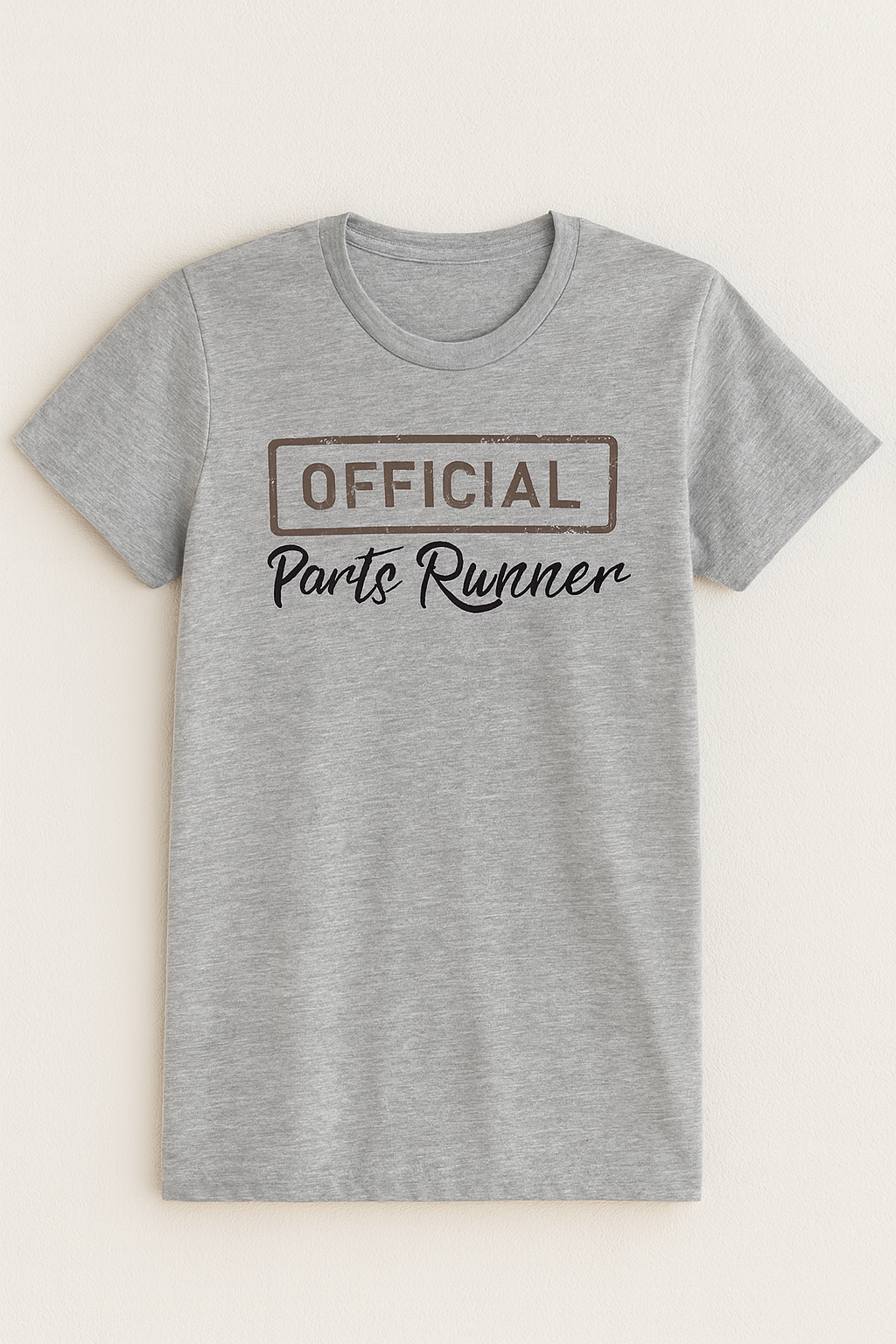 Official Parts Runner Tee – Distressed Stamp Graphic | Mechanic & Farm Life Shirt