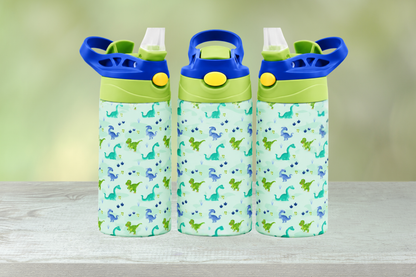 Dinosaur 12 oz Kids Water Bottle with Straw Lid