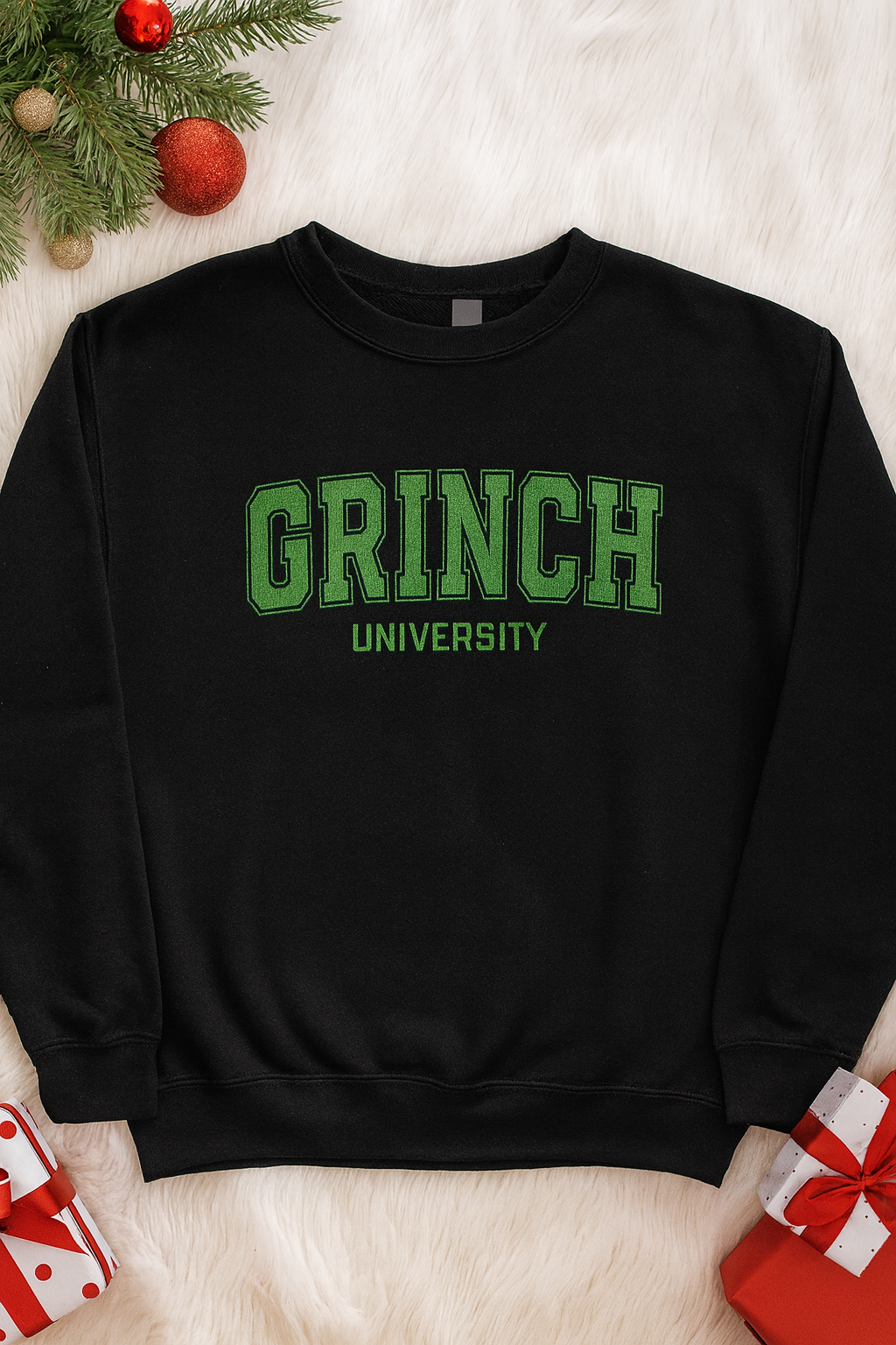 Grinch University Sweatshirt | Holiday Crewneck