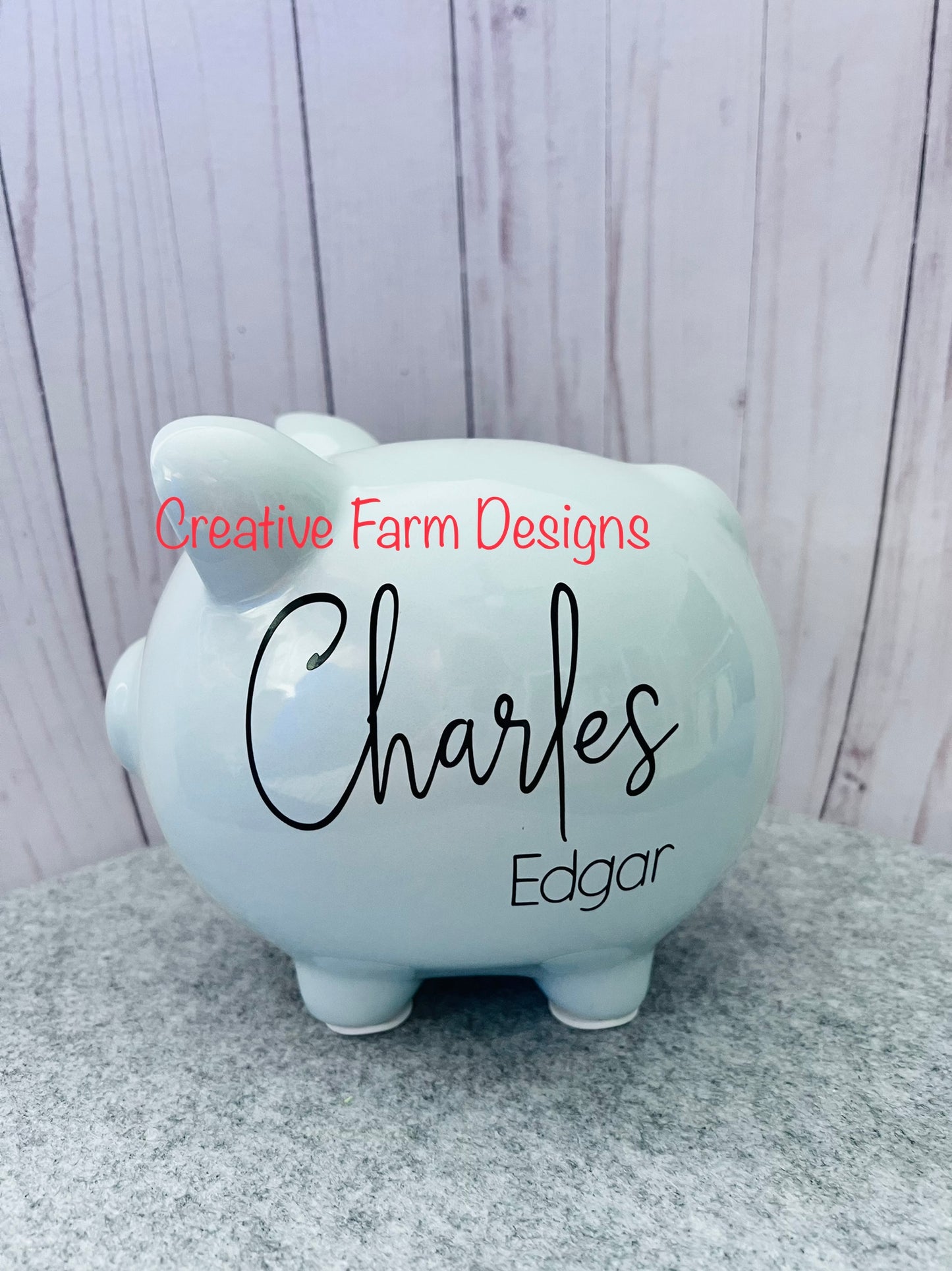 Custom Baby Birth Stat Piggy Bank
