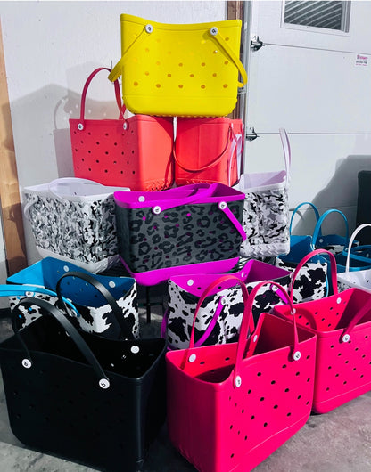 XL Rubber Beach Bag Tote for Women