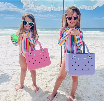 Small Rubber Beach Bag Tote