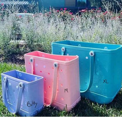 Small Rubber Beach Bag Tote