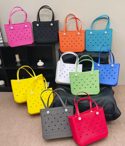 Medium Rubber Beach Bag Tote for Women