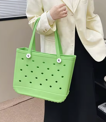 Medium Rubber Beach Bag Tote for Women