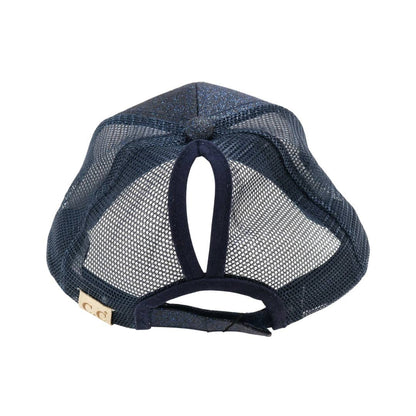 Kids Glitter High Ponytail CC Ball Cap KIDSBT6