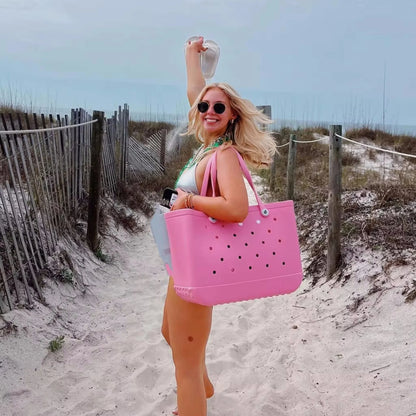 XL Rubber Beach Bag Tote for Women