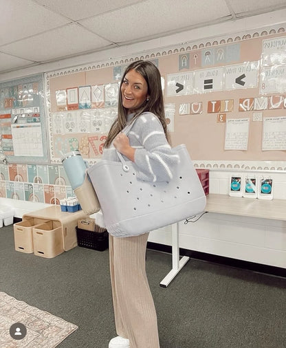 XL Rubber Beach Bag Tote for Women