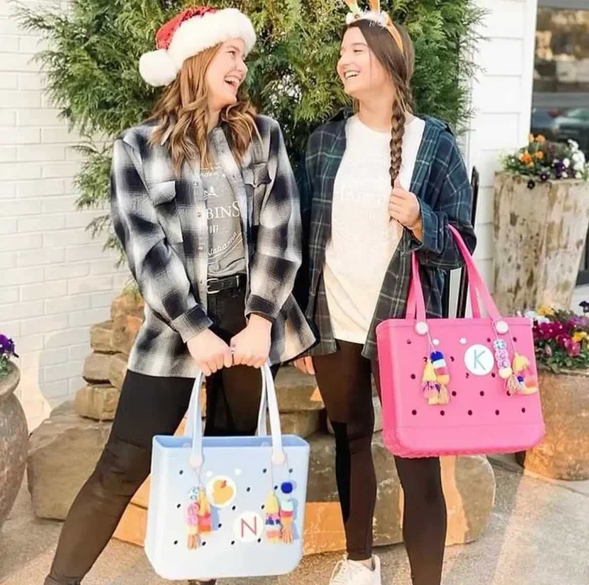 Medium Rubber Beach Bag Tote for Women