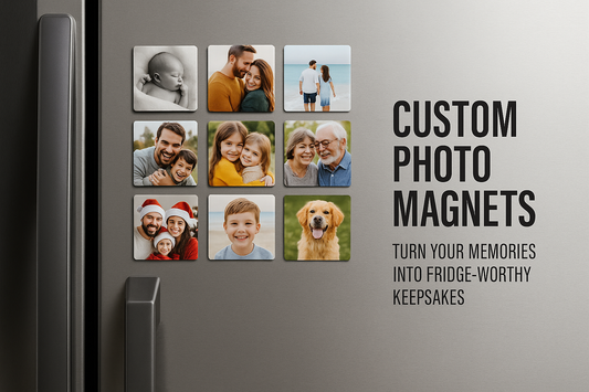 Custom Photo Magnets – Turn Your Memories Into Fridge-Worthy Keepsakes (set of 9)