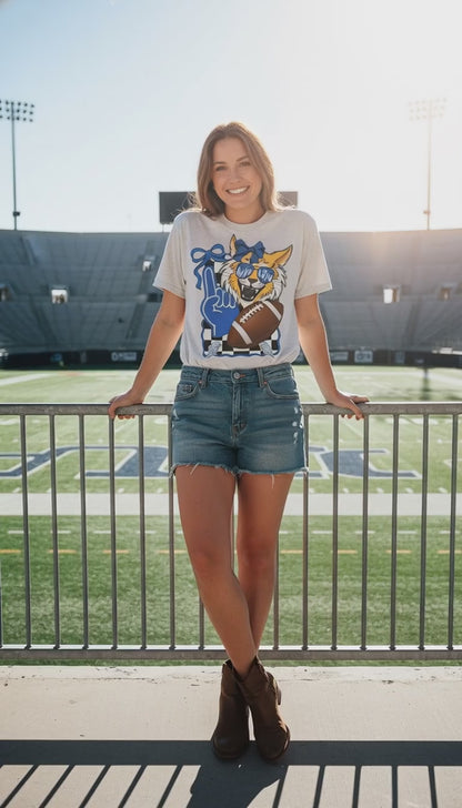 Wildcats Football Theme Adult Shirt